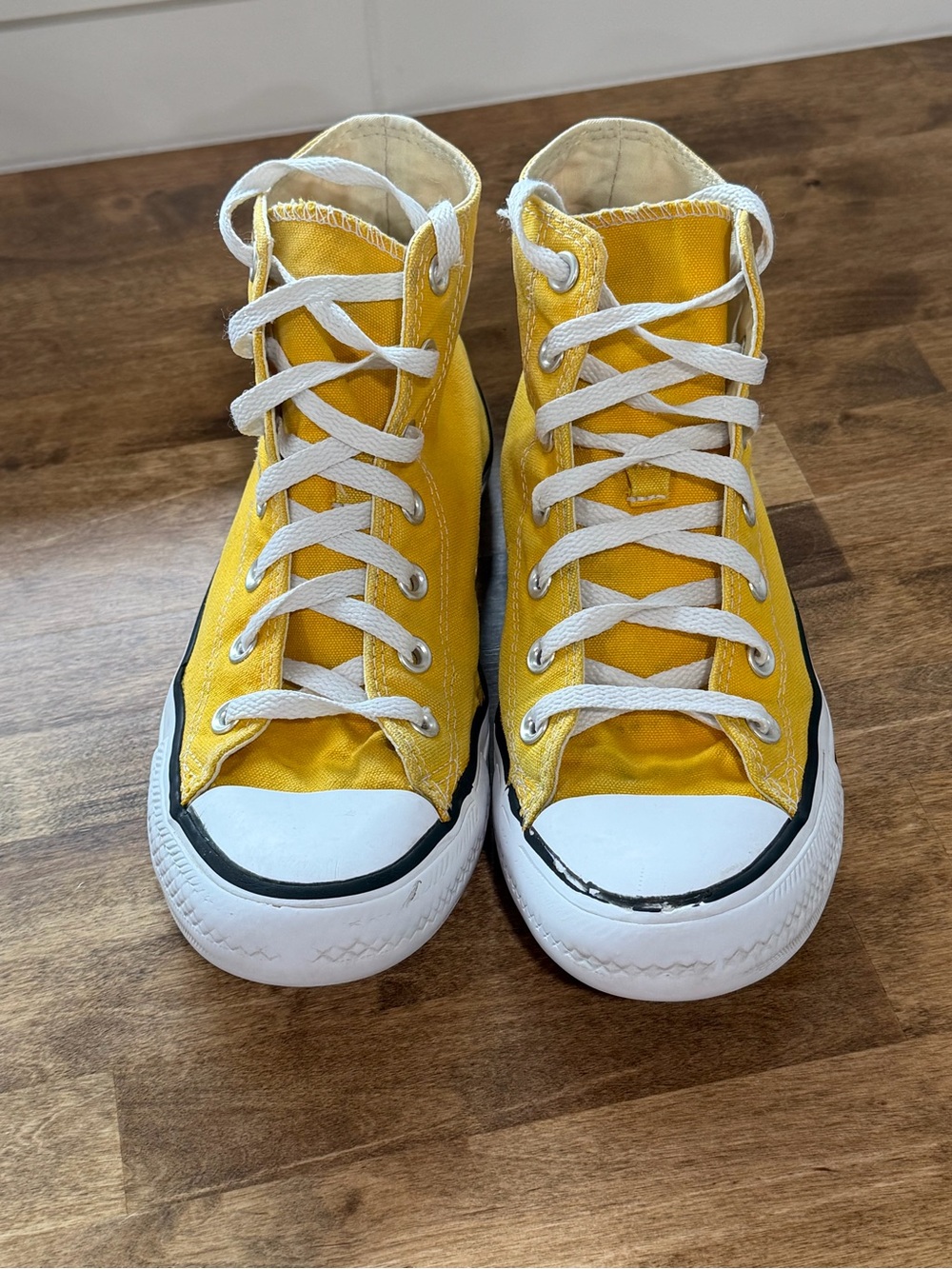 Converse Yellow High-Top Canvas Sneakers- video in listing